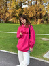 DGOV感好看衛衣女加絨新款玫紅色美式連帽寬松慵懶風(fēng)小眾外套 玫紅色【zt】 M 【80-95斤】 曬單實(shí)拍圖