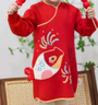 巴拉巴拉童裝嬰兒寶寶連衣裙兒童裙子2025新款國風(fēng)旗袍裙新年季潮拜年服 紅色調00366 130 曬單實(shí)拍圖