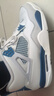 耐克（NIKE）【嚴選好物】AJ4 Nike Air Jordan 4喬 中幫男女子休閑運動(dòng)籃球鞋 北卡白灰藍FV5029-141 45 曬單實(shí)拍圖