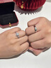 GIOIO莫桑石鉆戒純銀一對男女款白鉑金結(jié)婚情侶對戒仿真鉆石假求婚戒指 加冕1克拉對戒(男戒一往情深50 曬單實拍圖