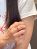 Giely黃金小方糖情侶戒指男女生一對(duì)足金紅繩對(duì)戒七夕情人節(jié)禮物送女友 足金0.1g【小方糖戒指】紅繩可調(diào)節(jié) 曬單實(shí)拍圖