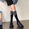 卓詩尼厚底樂福鞋女2025秋季新款英倫風(fēng)復(fù)古大頭松糕增高小皮鞋兩穿單鞋 黑色 37 曬單實(shí)拍圖