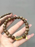 佩大師沉香木手串女款盤(pán)玩加里曼丹原木佛珠文玩銀鑲和田玉葫蘆手鏈 和田玉葫蘆沉香木手串 曬單實(shí)拍圖