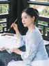 艾柔丹新中式國風(fēng)連衣裙夏天女裝氣質(zhì)女士套裝兩件套裙子女夏季2025新款 藍色上衣+白色裙子 S 曬單實(shí)拍圖