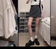 紅蜻蜓防走光西裝短裙女2025夏季新款百搭a字裙包臀裙半身裙子 灰色短裙 S 【85-97斤】 曬單實拍圖