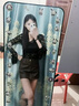 涼汘皮短裙女裝秋冬季包臀裙韓版2025新款辣妹高腰顯瘦包臀a字半身裙 咖啡色 3XL 曬單實拍圖