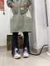 京悠雨防水圍裙廚房專(zhuān)用防油濺棉麻長(cháng)袖女新款罩衣家用秋季做飯圍腰 棉麻條紋楓葉-綠（長(cháng)袖） 曬單實(shí)拍圖
