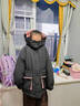 笛莎官方童裝女童羽絨服2024年冬季新款青少年中長(zhǎng)款連帽羽絨服 黑色 150 曬單實(shí)拍圖