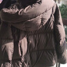 坦博爾羽絨服女短款可拆卸帽時尚保暖女士外套530360V 巧克力 165  曬單實(shí)拍圖