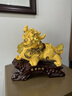 匠驢招財貔貅擺件公司店鋪餐廳前臺開業(yè)禮品辦公室辦公桌收銀臺裝飾品 中號 沙金色 長41寬18高38厘米 曬單實拍圖
