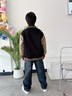 漢唐貝貝兒童裝男童春裝棒球服外套2025春秋冬款新款春季男孩大童夾棉衣服 黑色【春秋款】 140 (建議125-135cm 7-8周歲） 曬單實(shí)拍圖