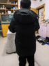 EBAER兒童棉服2024冬裝男女童連帽棉衣外套中長(zhǎng)款保暖棉襖 濃墨黑 140 曬單實(shí)拍圖