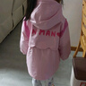 茵曼（INMAN）童裝女童束腰棉服秋冬新款中大童寶寶兒童棉衣時(shí)尚舒適外套 粉色（厚款）-F3834124B 140 曬單實(shí)拍圖