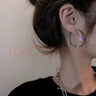 伊黛兒999足銀耳環(huán)女養(yǎng)耳洞耳釘水鉆簡(jiǎn)約素圈耳扣小耳骨釘耳圈睡覺免摘 E3211素圈耳扣-6mm 曬單實(shí)拍圖