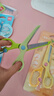 得力（deli）省力兒童剪刀手工安全小學(xué)生幼兒園專用剪紙剪圓頭保護(hù)包邊不傷手小剪刀小型寶寶剪子做手工 3把裝【清新藍(lán)+抹茶綠+檸檬黃】 曬單實(shí)拍圖