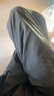 紀(jì)虎（GEVNFOMT）褲子男春季新款純棉寬松休閑褲男士直筒工裝褲闊腿長(zhǎng)褲大碼工作褲 軍灰色 3XL 建議(165-185斤) 曬單實(shí)拍圖