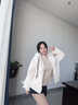 派吉鯊港風(fēng)復(fù)古兩面穿短款棒球服女春秋新款寬松感休閑百搭?yuàn)A克外套 粉色 M 85-100 曬單實(shí)拍圖
