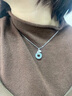 中國黃金CHINA GOLD三生有幸銀項鏈女平安扣和田玉吊墜中秋節禮物送女友老婆生日結婚京速達-杏葉平安扣和田玉項鏈 曬單實(shí)拍圖