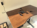 喜米萊電動(dòng)升降桌電腦桌臺式實(shí)木電競辦公學(xué)習客廳書(shū)桌子工作臺家用臥室 【單電機】橡膠木桌面+黑腿 100×60×76CM 曬單實(shí)拍圖