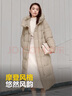 波司登（BOSIDENG）【反季】羽絨服新國(guó)標(biāo)90絨女長(zhǎng)款過(guò)膝廓形顯瘦自由舒適保暖外套 香檳米7230 M 165/88A 體重約120-140斤 曬單實(shí)拍圖