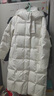 波司登（BOSIDENG）【反季】羽絨服鵝絨女長(zhǎng)款連帽新國(guó)標(biāo)90絨商場(chǎng)同款寬松休閑外套 奶白菱形格提花8958 M 165/88A 體重約110-120斤 曬單實(shí)拍圖