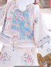 勤度清朝格格服裝漢服清代印花古裝馬甲公主旗裝古裝 馬甲長(zhǎng)袍巾圍脖 均碼 曬單實(shí)拍圖