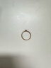 周六福18K金戒指女 素圈彩金戒指七夕情人節(jié)生日禮物 光面（單個） 12號 曬單實拍圖