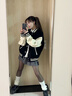 LAXSESU少年感穿搭棒球服男款美式復(fù)古拼接毛呢外套vintage黑色飛行夾克 黑色(夾克) L :(適合115-130斤) 曬單實(shí)拍圖