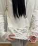 錦詩慧蕾絲花邊拼接打底衫女春秋新款內(nèi)搭針織衫甜美少女長袖上衣外穿 拼接蕾絲邊打底衫【杏色】 M 曬單實(shí)拍圖