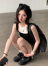 ON MAX【范丞丞同款】小帆船黑色國潮牌厚底星星低幫板鞋男女2025夏新款 黑色 卡半碼拍大一碼 38 (240mm) 曬單實(shí)拍圖