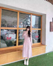 RUIQIUER粉色連帽長袖連衣裙女春秋季新款女裝針織衛(wèi)衣韓系長袖中長裙子 粉色 S 曬單實拍圖