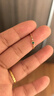 明牌珠寶七夕禮物 18K金彩金K黃色森系小方糖鑲嵌彩鋯戒指女CSW0091定價 總約0.90-1.07克 14號 曬單實拍圖
