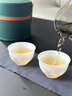 近景茶具冰種玉瓷旅行茶具套裝快客杯便攜式高端戶(hù)外旅游露營(yíng)功夫茶杯清蓮旅行茶具(綠包) 曬單實(shí)拍圖