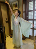 九能女童漢服夏款超仙女古裝兒童2025新款古風(fēng)公主裙出演服禮服秋季 淺綠色 160 曬單實(shí)拍圖