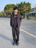 SHANSHAN杉杉夾克男春季款商務(wù)休閑青年男士肌理感防風(fēng)立領(lǐng)夾克易打理外套 黑色 XL /180 曬單實(shí)拍圖