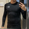 安德瑪（UNDERARMOUR） HeatGear 男子訓(xùn)練運(yùn)動(dòng)長(zhǎng)袖緊身衣1361524黑色001 M碼 曬單實(shí)拍圖