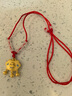 中國(guó)黃金（CHINA GOLD）寶寶金鎖蛇寶寶金鎖長(zhǎng)命鎖生肖蛇嬰兒鎖包掛墜滿月周歲七夕禮物 男蛇寶寶金鎖【約3.5g】 曬單實(shí)拍圖