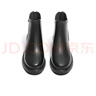 森達(dá)時(shí)裝靴女牛皮商場(chǎng)同款顯瘦粗跟短靴SXT01DD3 黑色絨里 38 曬單實(shí)拍圖
