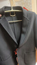 皮爾卡丹（pierre cardin）100%羊毛雙面呢男士毛呢大衣羊 絨呢子外套秋冬季白鵝絨內(nèi)膽西服 黑 色【88001-70羊毛】 XL 180/92A [-135-150斤] 曬單實(shí)拍圖