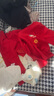 G.duck嬰兒衣服春秋季分體套裝紅色龍年寶寶早秋裝百天一周歲純棉兩件套 16125-福袋龍套裝-紅 90 按扣款 曬單實(shí)拍圖