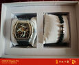 馬克華菲（FAIRWHALE）手表男士長(zhǎng)城系列全自動(dòng)機(jī)械表酒桶型鏤空夜光防水男表送男友禮物 銀殼黑面膠帶 曬單實(shí)拍圖