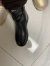 啄木鳥(niǎo)媽媽棉鞋女冬加絨真皮女靴女士短靴軟底防滑絨毛皮鞋中老年女鞋 黑色黑絨 37 曬單實(shí)拍圖