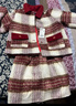 ASK JUNIOR【新年裝】女童套裝冬新品兒童新年小香呢子外套格紋半身裙兩件套 大紅色 140 曬單實(shí)拍圖