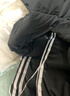 阿迪達(dá)斯ADIDAS三葉草男女冬季長款鴨絨600蓬黑色連帽羽絨服 JD3749 A/L 曬單實拍圖