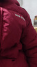 鴨鴨童裝兒童羽絨服秋冬新款男女童寬松加厚連帽短款面包服冬 紅色150 曬單實(shí)拍圖