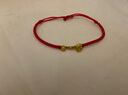明牌珠寶古法黃金如意轉運珠足金吉祥紅繩手鏈禮物男女AFK0160工費350 足金 約4.04克 曬單實(shí)拍圖