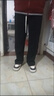 矜持范休閑褲女2025春秋新款燈芯絨闊腿褲子女高腰直筒褲拖地長褲 黑色[春秋款不加絨抽繩款] [ L 建議體重100-120斤 曬單實(shí)拍圖