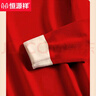 恒源祥本命年大紅色保暖內(nèi)衣女士加絨加厚套裝德絨無痕發(fā)·熱秋衣秋褲結(jié) 大紅色 【上衣＋褲子】AB面 xL【100-125斤】無痕 曬單實(shí)拍圖