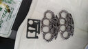 邁搏（MOBO）戶外牛頭鐵四指拳頭拳扣指虎防身救生工具破窗錘防狼器手撐子手扣 九龍款槍黑色2個(gè) 曬單實(shí)拍圖