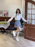 卓詩(shī)尼厚底小白鞋女2025年秋季新款新款松糕休閑女鞋爆款小個(gè)子增高板鞋 米白色 37 曬單實(shí)拍圖